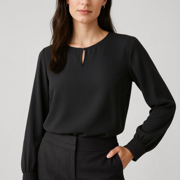 Womens Evelyn Long Sleeve Blouse Thumbnail