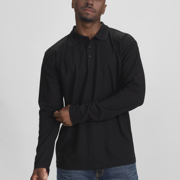 Mens Crew Long Sleeve Polo Thumbnail